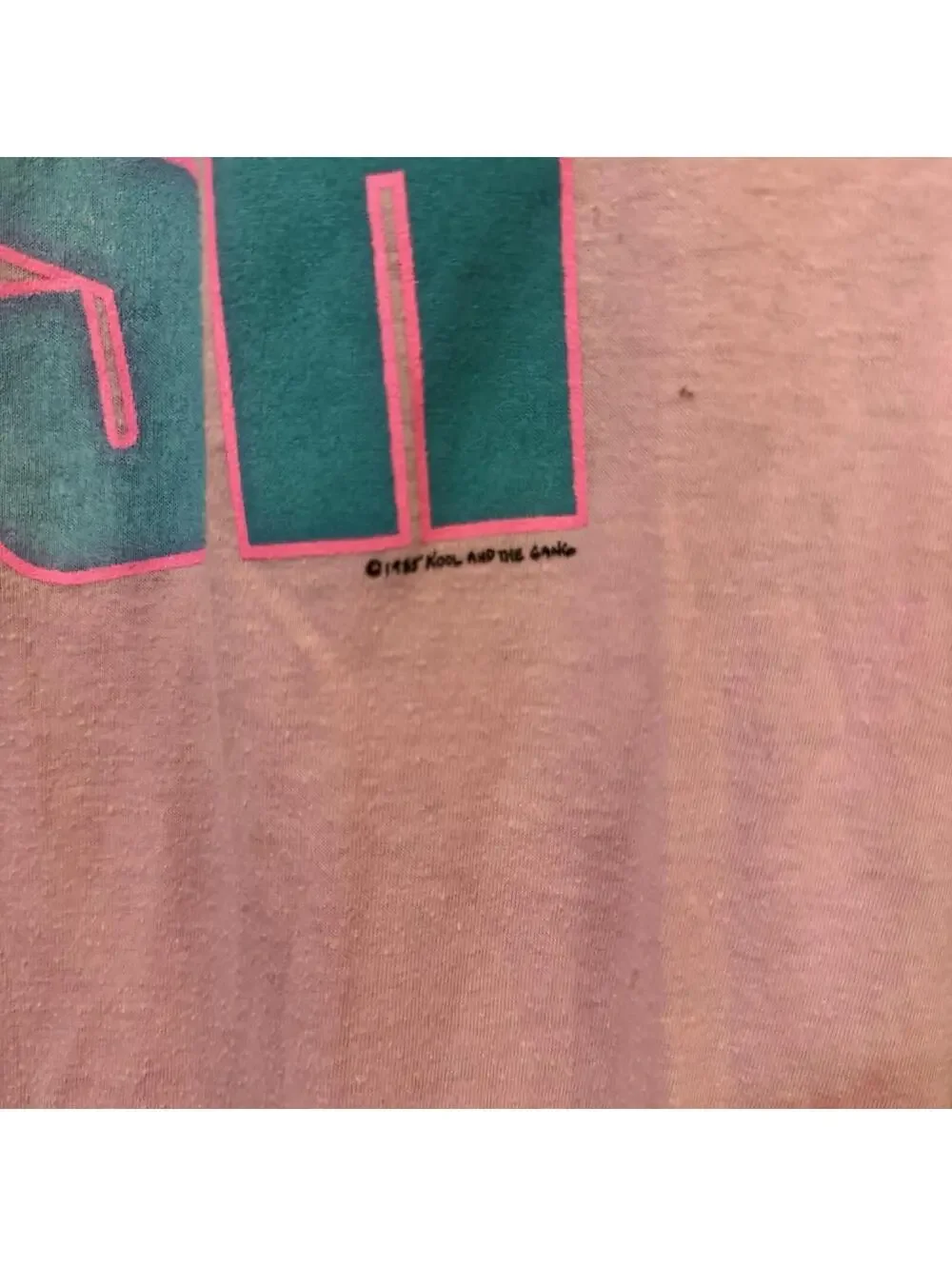 Vintage 1985 Kool & The Gang Concert Tour Shirt Fresh Misled Ched USA Tag Large - Picture 5 of 7